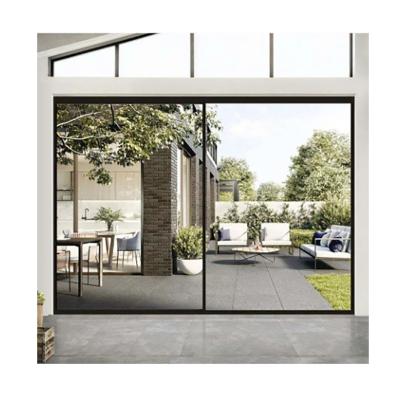 China Puertas correderas de aluminio exteriores con vista de vidrio grande y ancho de marco de ventana de 70 mm en venta