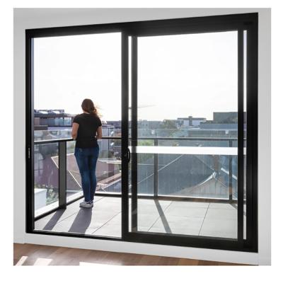 China Wide Frame Double Glazed Sliding Door And Minimalist Design Style With Aluminum Alloy for sale