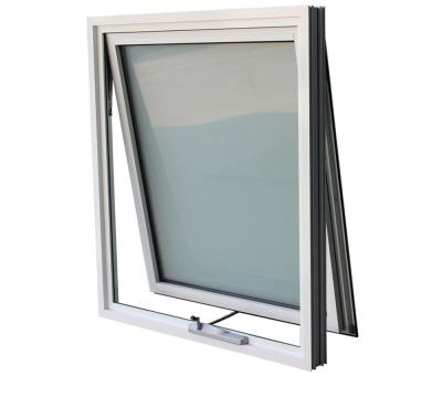 China Tempered Glass Awning Windows With Modern Design And Stainless Steel Screen Netting for sale