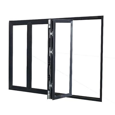 China Louver Curtain Double Tempered Aluminium Bi Fold Window for Housing Workshop Bathroom for sale