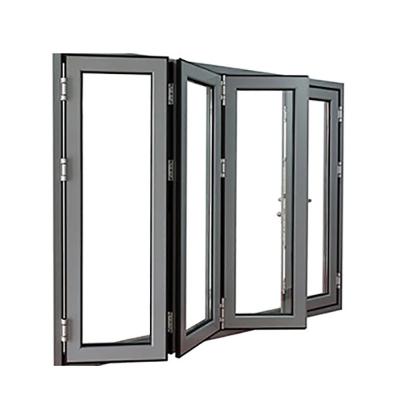 China Outward Aluminum Bi Fold Windows With Heat Insulation Coefficient K Value ≤2.1 for sale