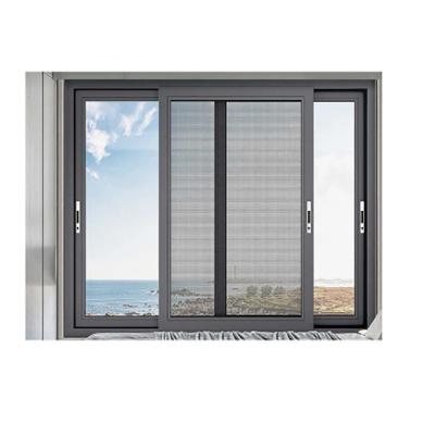 China 2.2mm Wall Thickness Aluminum Sliding Windows High Durability And Aluminum Frame for sale