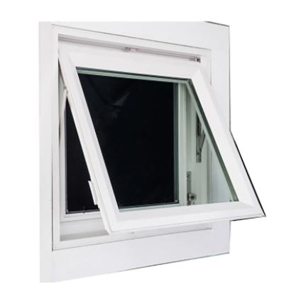 China Black and White Double Glazed Aluminum Alloy Awning Windows with 8-Way Seal for sale