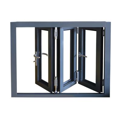 China French Style Aluminum Bifold Windows Modern With Heat Insulation Coefficient ≤2.1 for sale