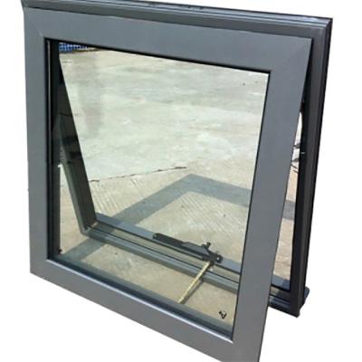 China Level 6 Water Tightness SKATE Black Awning Windows With Aluminum Alloy Frame for sale