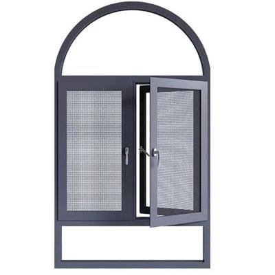 China Double Glazed Aluminum Tilt-Turn Casement Windows For Hanging Curtain In Bedroom for sale