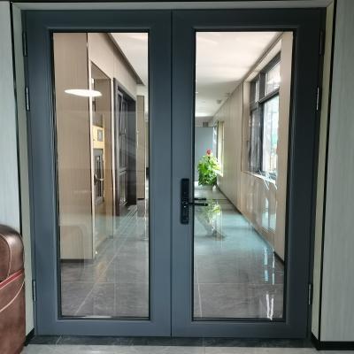 China Latest Design Thermal Break Aluminum Casement Doors With 35dB Sound Insulation for sale