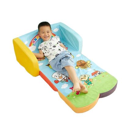 China Superman Toddler Couch Kids Adjustable Folding (Size) Double Sleep 2 In 1 Flip Open Foam Cute Tatami Kids Sofa for sale