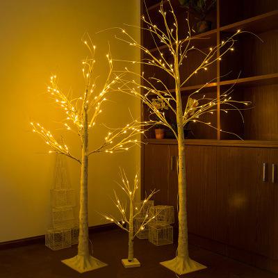 China Europe LED Tree Light for Silver Birch Lamp Decorations Modern Indoor Holiday EU Tree Lighting Creative Drop Shipping for sale