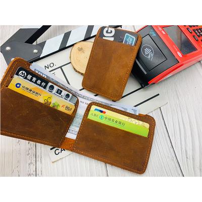 China Fashion Wholesale Rfid Man Leather Wallet Crazy Horse Wallet Men for sale