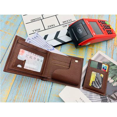 China Luxury Men's PU Wallet Waterproof Hot Selling Men's Money Card Holders Rfid Short Wallet Leather Brands for sale