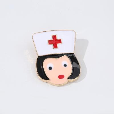 China Europe & Custom North America 3D Cut Out Medical Theme Pins Exquisite Enamel Metal Brooches Doctor Stethoscope Ambulance Shape Lapel Badge for sale