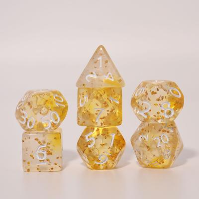 China Disturb free game dice High quality bulk custom polyhedral translucence dnd dice for dungeons and dragons for sale