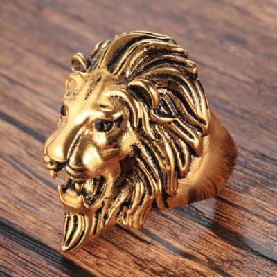 China Latest CLASSIC designs interesting lion ring for boys for sale