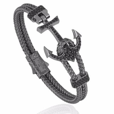 China Fashion China Supplier Best Quality Anchor Bracelet Stainless Steel Wire Alloy Crystal Copper Jewelry for sale