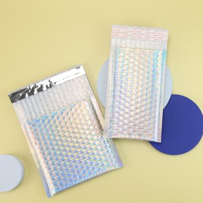 China Strong Adhesive Customized Logo Printed Gold Foil Metallic Padded Envelope Packaging Plastic Poly Envelope Mailing Bag Envelopes Bubble Mailers for sale