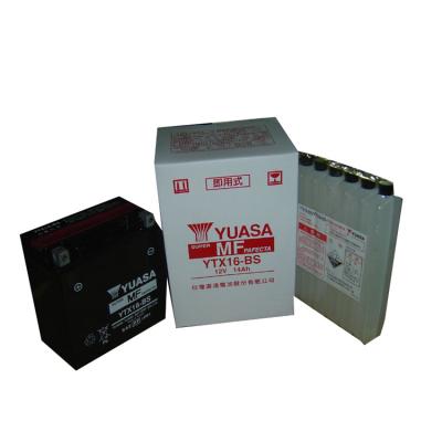 China Motorcycle Start Power Battery High Power High Performance YTX16-BS Motorcycle Battery Universal Rechargeable Battery for sale