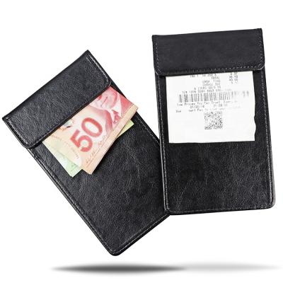 China High Quality Custom Logo Double Panel Folder Magnetic PU Leather Restaurant Bill Holder for sale