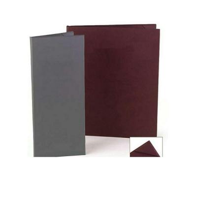 China For restaurant A4 cafe and food menu folder/customized leather menu holder /4 pages leather bookstyle cover for sale