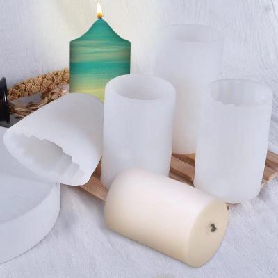 China Dumo Sustainable Luxury Candle Set Diy Geometric Cylindrical Plaster Silicone Mold Aromatherapy Candle Mold Epoxy Mold for sale