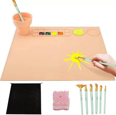 China Hot Selling Silicone Silicone Kids Painting Mat , Non Slip Easy Clean Kids Silicone Clay Pad for sale