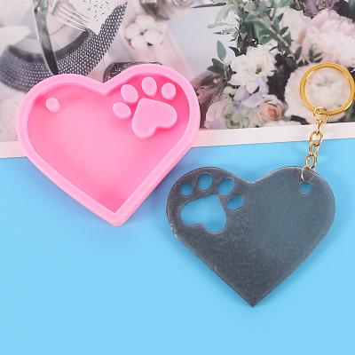 China Love Wine Glass Viable Glossy Pendant Epoxy Silicone Mold for sale