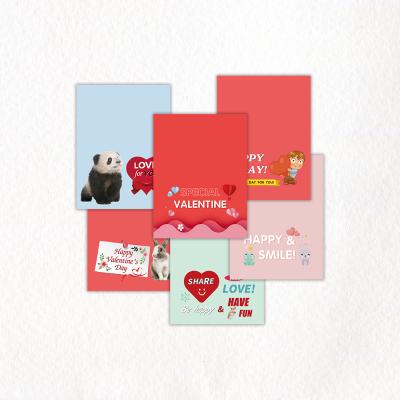 China ALL AROUND THE WORLD 2021 New Amazon Love Panda Valentine's Day Blank Greeting Cards with Envelop for Wife Husband Aniversity Party for sale