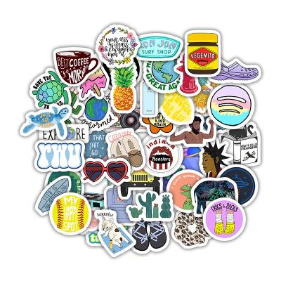 China Suitable for soft surfaces 50 PCS Vsco Stickers for Vsco Girls Stuff Cute Waterproof Trendy Stickers for Teens Water Bottle Laptop Phone Travel for sale