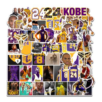 China Suitable For Smooth Surfaces 75 Pcs / Bag Jersey Kobe Bryant Tribute #24 Vinyl Basketball Stars Sticker for sale