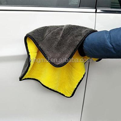 China 1000gsm Microfiber Polishing Towel Towel Car Wash Soft Viable Extra Thick Absorbent Cleaning Cloth for sale