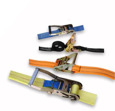 China PE/PP Double J-Hook Reverse Ratchet Tie Long Down Cargo Lashing Belt Strap for sale