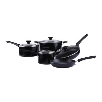 China Sustainable high quality customized cookware Coated aluminum alloy home cookware set  milk pot/stockpot/wok frying pan Aluminum pot set for sale