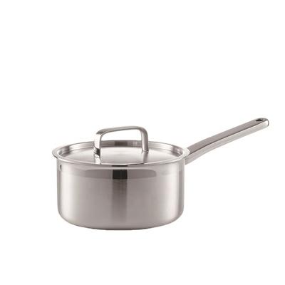 China Sustainable 18 Milk pot stainless steel 304 uncoated with stainless steel cover high quality composite multi-layer bottom can be customized for sale