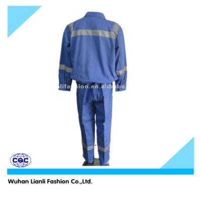 China Breathable Men Blue Reflective Waterproof Bolier Suit for sale