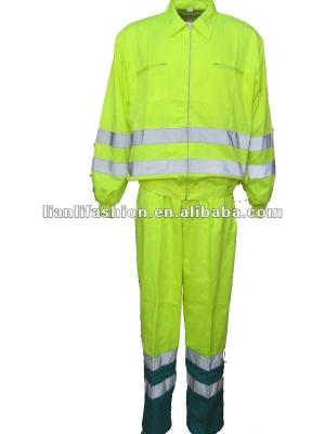 China Breathable Fluorescent Yellow Reflective Workwear for sale