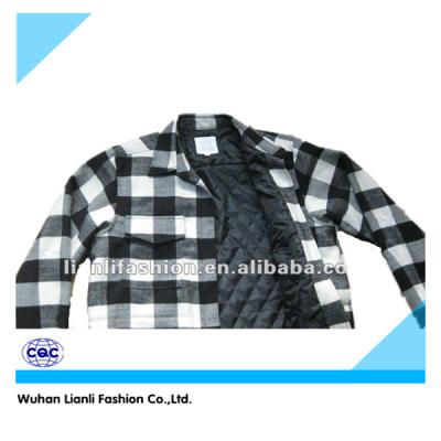 China Anti-pilling Men's Winter Warm Plaid Shirt Padded With Flannel for sale