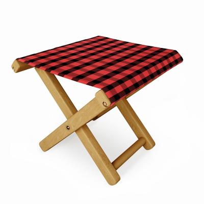 China Wholesale Cheap High Quality Living Room Durable Stable Outside Wooden Stool Chair Modern Foldable Portable Folding Square Outdoor Small Bottom for sale