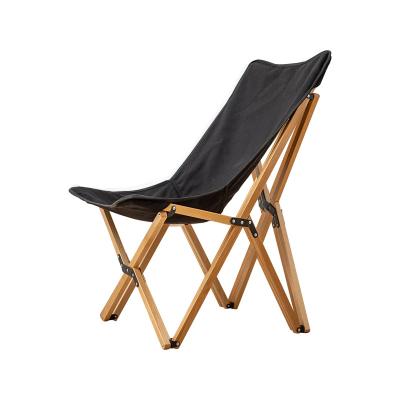 China OEM Stable Durable High Quality Outdoor Activities GRILL UP for Relaxing Beach Recliner Fold Away Small High Stretching Timber Canvas Fold Back Camping Chair for sale