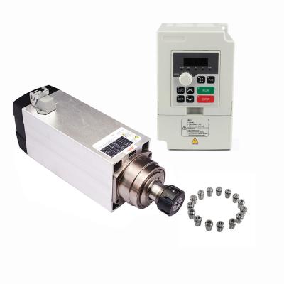 China 4.5KW ER32 CNC Air Cooling Spindle DRILL Motor with 5.5kw VFD for CNC Router Engraving Machine for sale