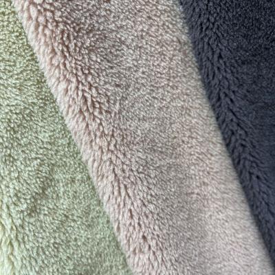 China Breathable Plush Fabric Grain Cashmere Apparel Plush Sherpa Fabric for sale