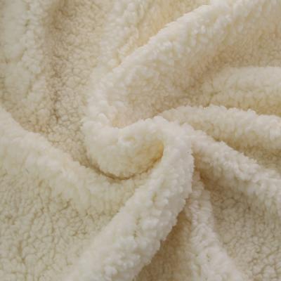 China Breathable Custom Double Sided Fabric Knitted Hoodie Sofa Furniture Home Textile Sherpa Fabric for sale