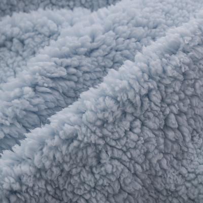 China Breathable Custom Double Sided Fabric Knitted Sofa Furniture Home Textile Sherpa Fabric for sale