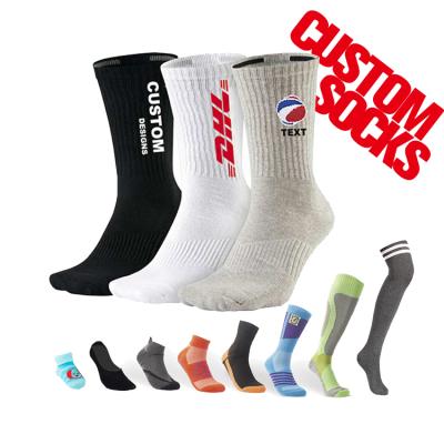 China (Bq) OEM Breathable Crewmen Tube Calcetines Customize Knitted Design Embroidered Custom Logo Cotton Sport Athletic Socks for sale