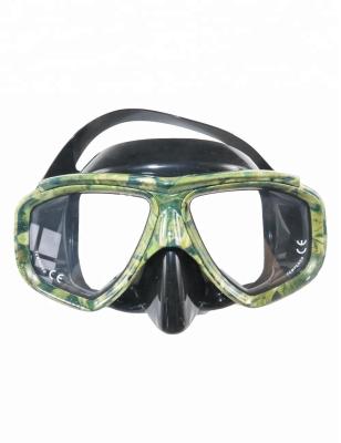 China Freediving/spearfishing/diving/snorkeling gear silicone camouflage dive diving mask spearfishing mask for sale