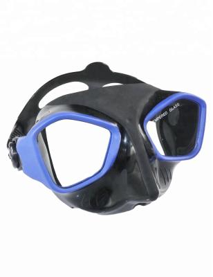 China Alien Cubed Spearfishing Freediving Black Yellow Blue Diving/Snorkeling Freediving/Spearfishing Dive Mask/Low Volume Snorkeling Dive Mask for sale