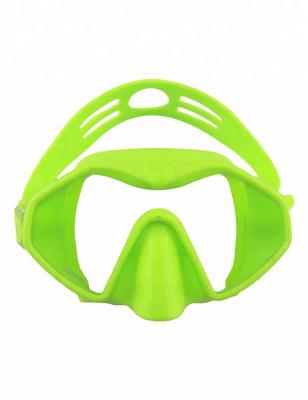 China Freediving/spearfishing scuba diving//freediving spearfishing frameless swimming glasses anti-fog snorkeling silicone tempered glass anti-leak gear mask scuba diving for sale