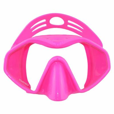 China Snorkel Mask Multi Color Glass Dive Frameless Diving Mask For Women for sale