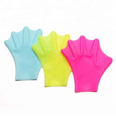 China Brave Man Waterproof Swimming Gloves / Waterproof Silicone Swim Gloves Aquatic Webbed Hand Paddle for sale