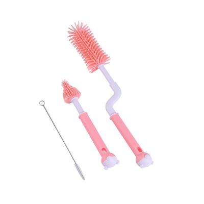 China hot-selling products: Three nipple brush straw brush 654000000622 bottle reading brush for sale