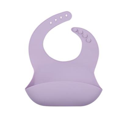 China Hot Waterproof Silica Gel Silicone Baby Bib and Food Catcher Baby Bib Silicone Feeding Supplies for sale